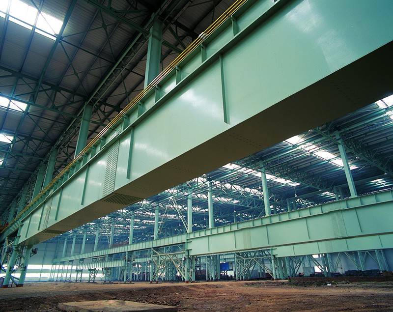 東北輕合金有限責(zé)任公司超大規(guī)模特種鋁合金板帶材項目壓延車間鋼結(jié)構(gòu)工程.jpg